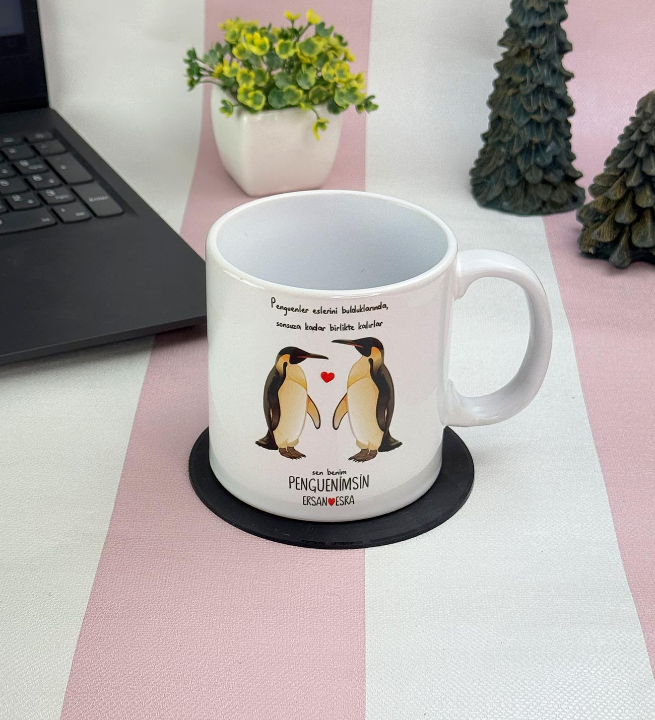 Kişiye Özel Sen Benim Penguenimsin Kupa BardakgiftmodaGmkp100647