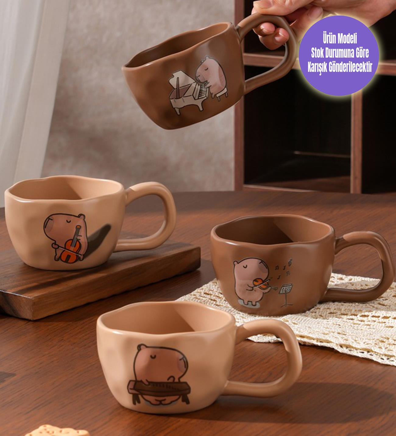 Capybara Moments Temalı Seramik KupagiftmodaBM-1965