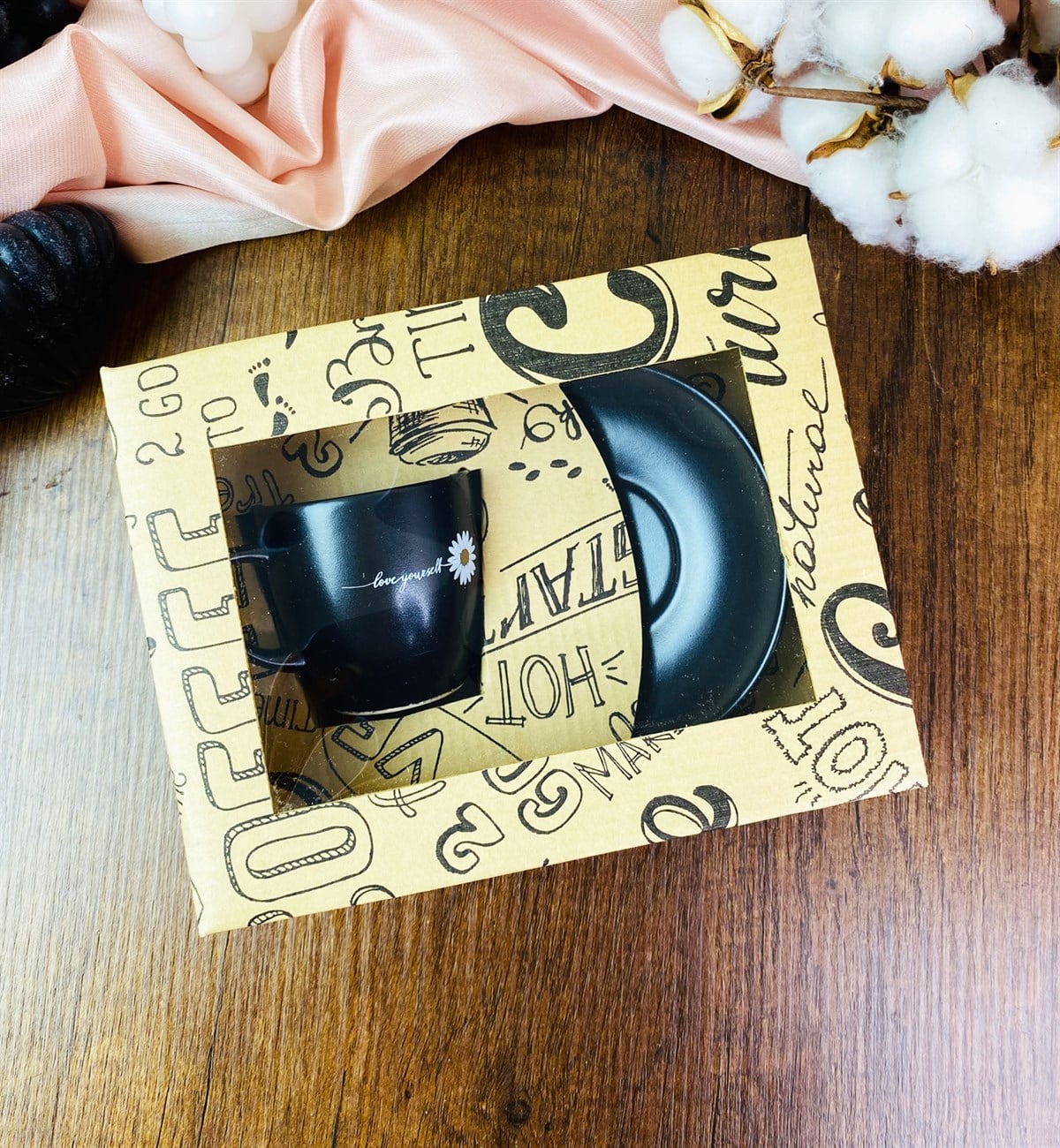 Özel Kutulu Love Yourself Türk Kahvesi FincanıgiftmodaGmkp100428
