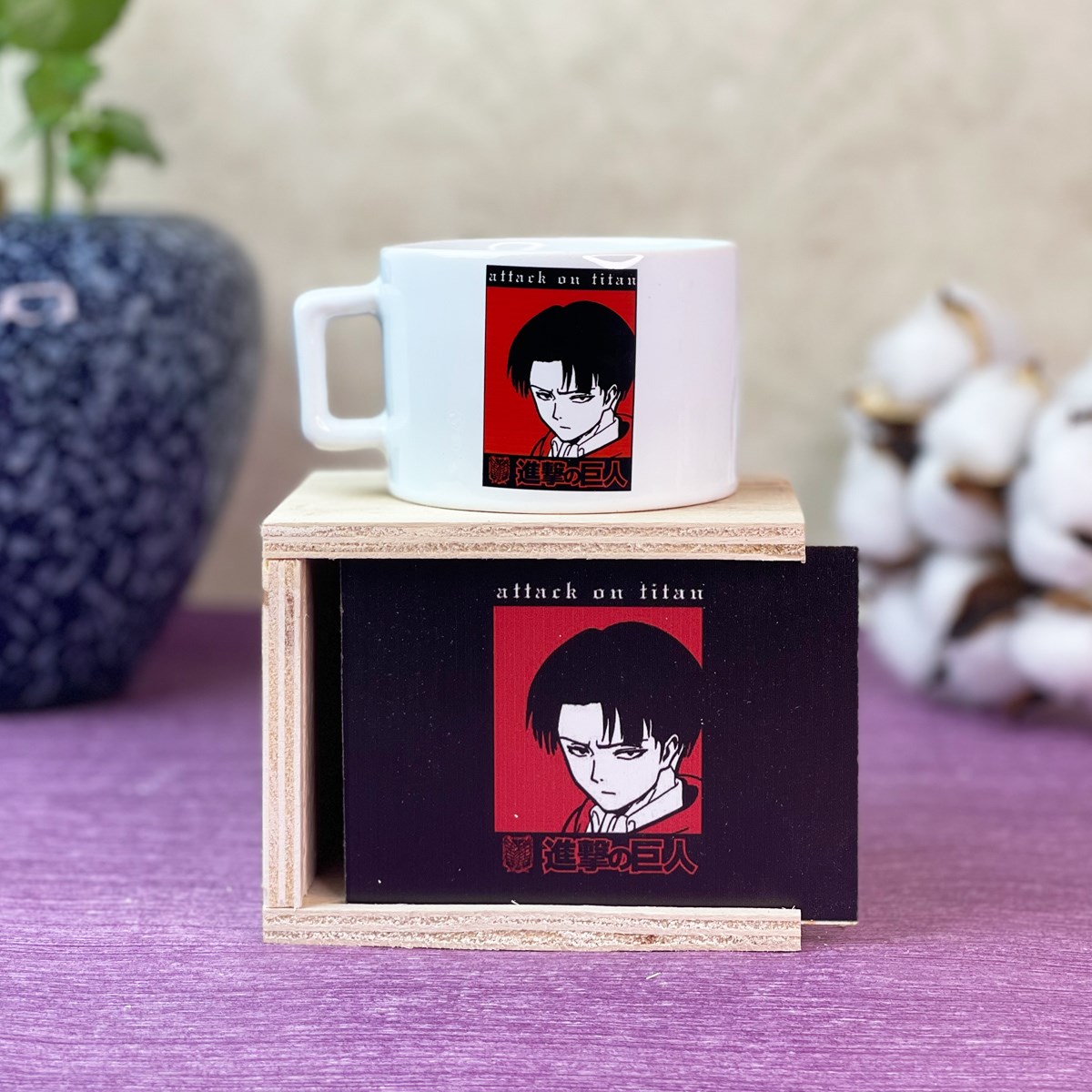 Levi Attack On Titan Tasarımlı Kutulu KupagiftmodaGmkp100356