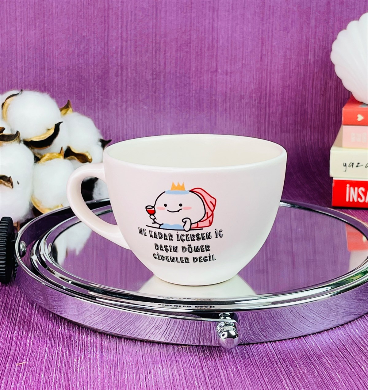 Ne Kadar İçersen İç Başın Döner Gidenler Değil Tasarımlı Siyah 6 Cm Kupa BardakgiftmodaGmkp100273
