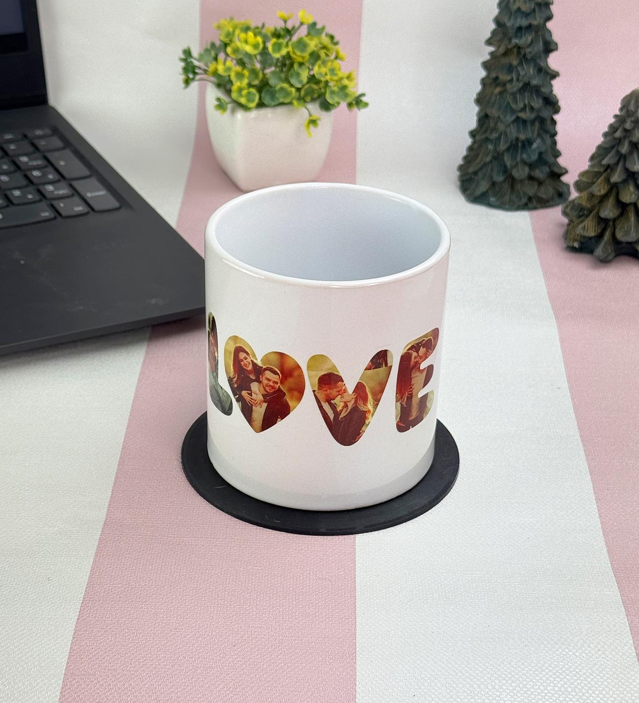 Kişiye Özel Fotoğraflı Love Tasarımlı Kupa BardakgiftmodaGmkp100645