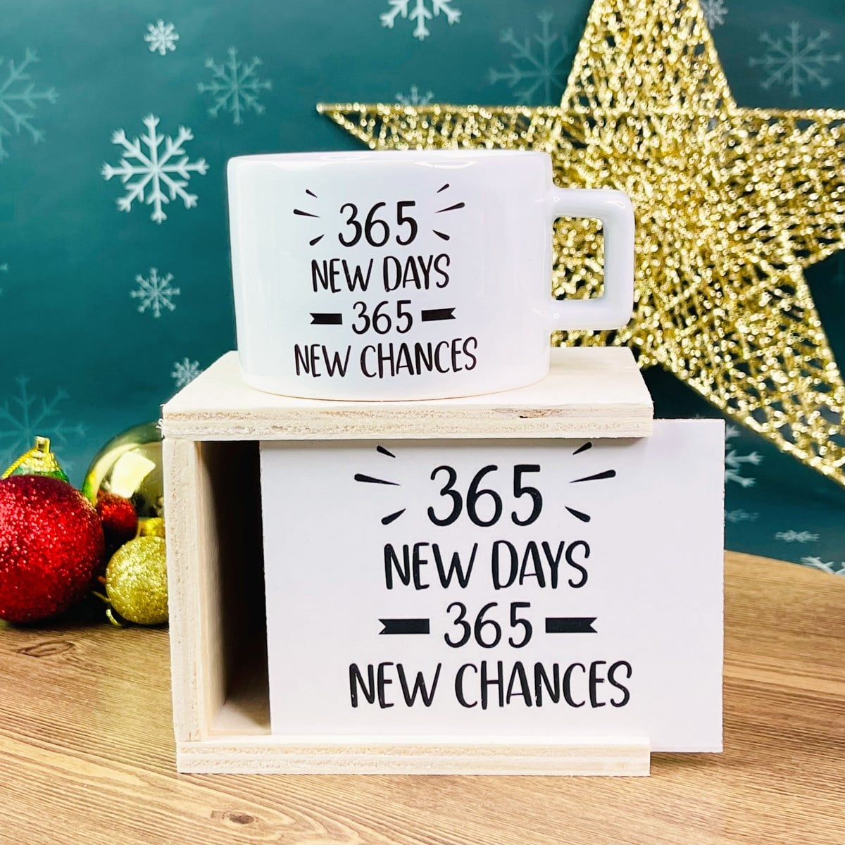 365 Yeni Gün 365 Yeni Şans Yılbaşı Tasarımlı Kutulu KupagiftmodaGmkp100368