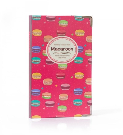 Makaron Tasarımlı Planlayıcı Defter Kırmızı