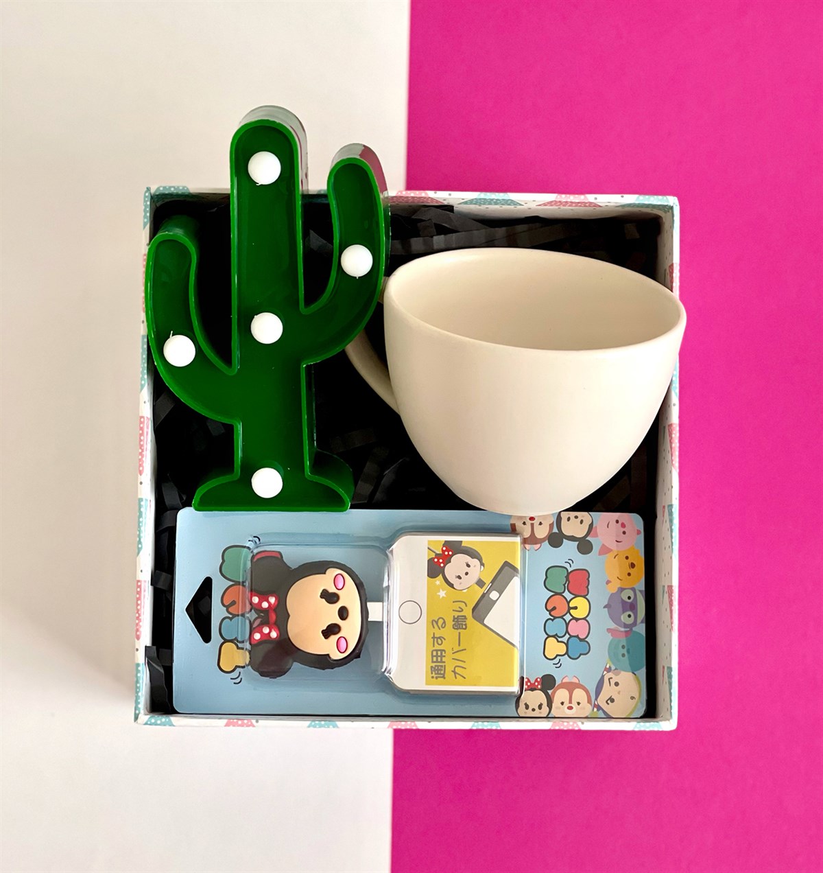 6 cm Kupa Kablo Koruyucu ve Led Lamba Mini Hediye SetiGiftmodaGmhs100968