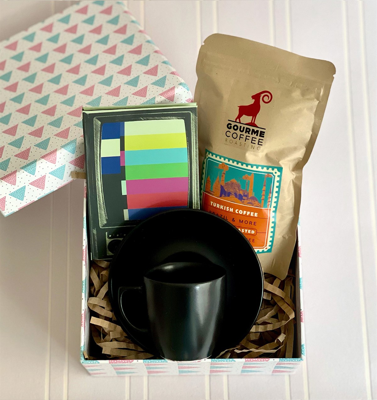 Türk Kahvesi Fincanı Nostaljik Tv Mini Fotoğraf Albümü ve Türk Kahvesi Mini Hediye Seti GiftmodaGmhs100986