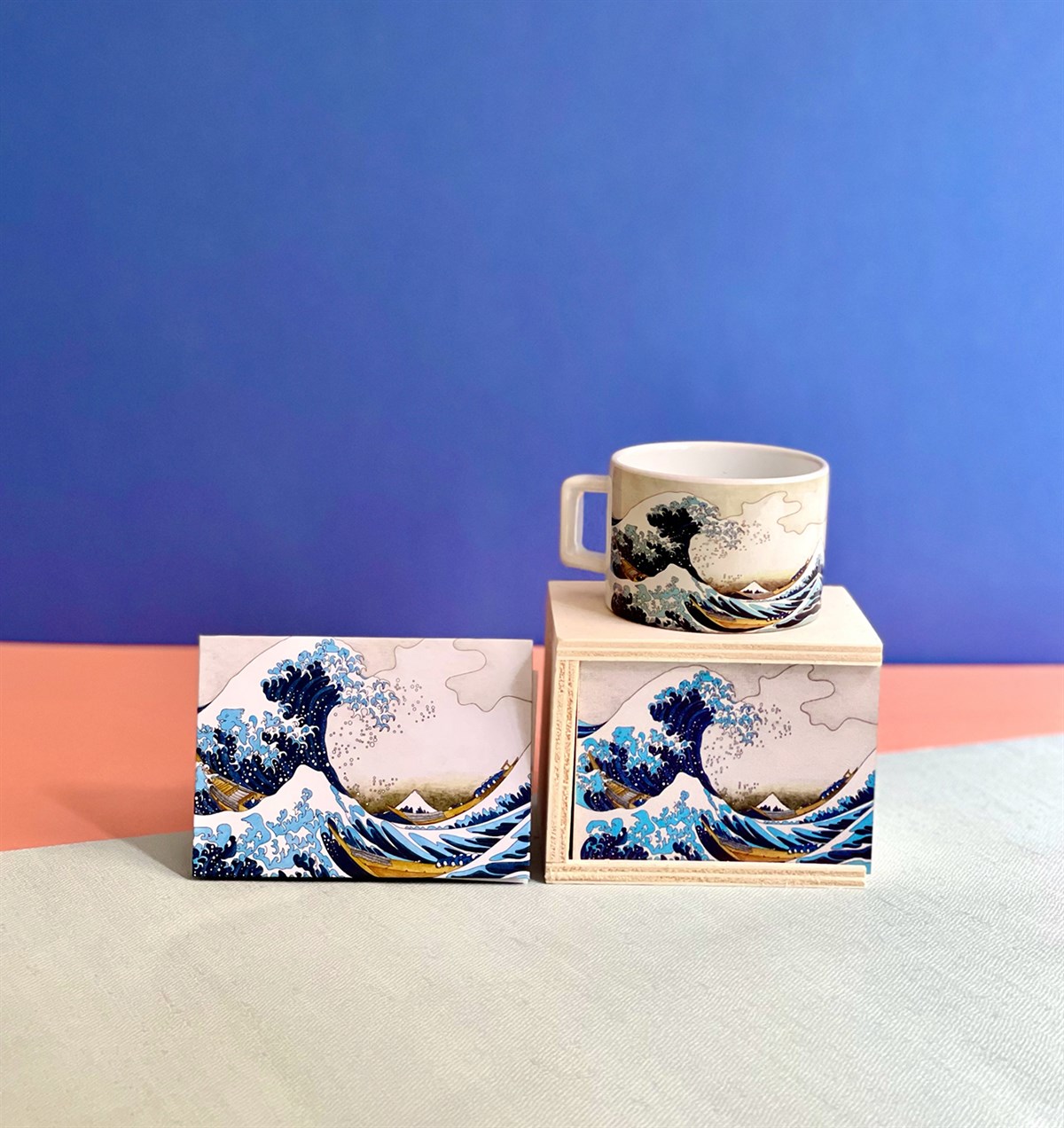 Dalga Tasarımlı Mini Fotoğraf Albümü ve Kutulu Kupa GiftmodaGmhs101041