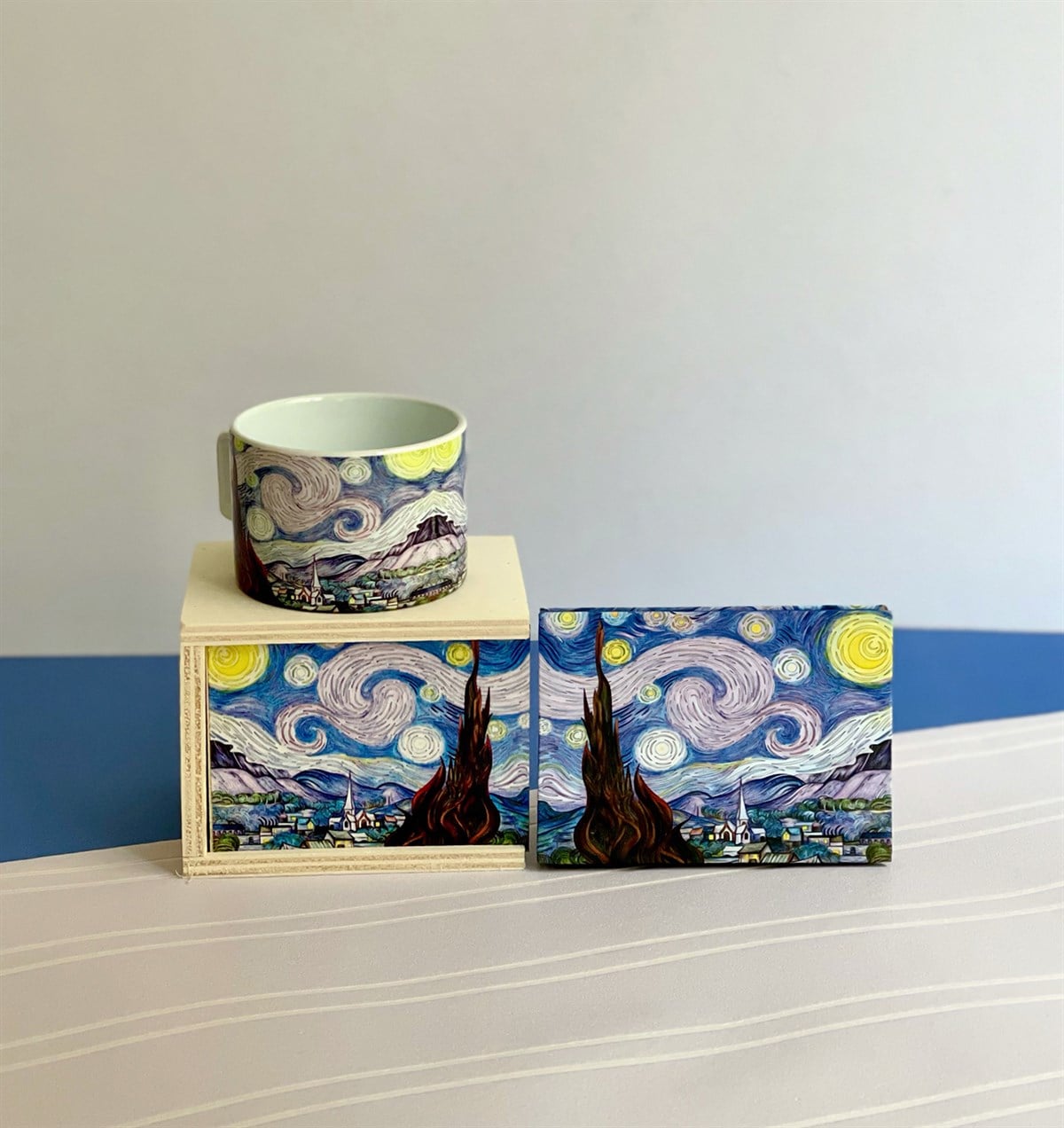 Van Gogh Mini Fotoğraf Albümü ve Kutulu Kupa GiftmodaGmhs101059