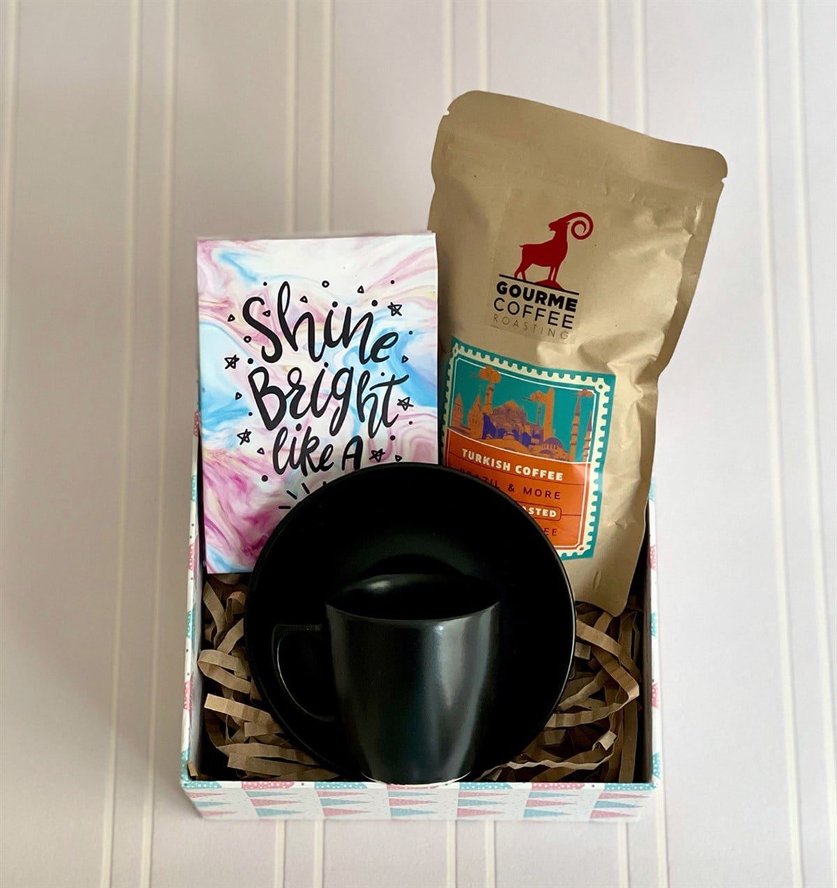 Türk Kahvesi Fincanı Elmas Mini Fotoğraf Albümü ve Türk Kahvesi Mini Hediye Seti GiftmodaGmhs100985