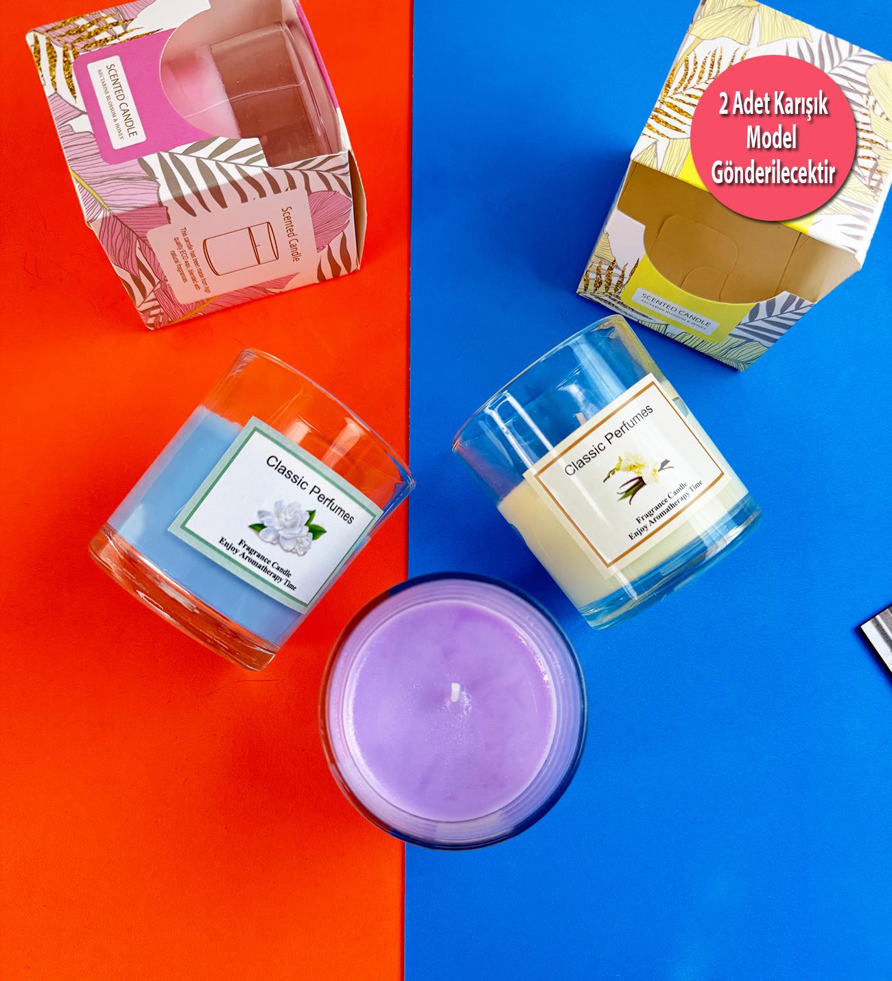 2'li Aromatik Kokulu Cam Kavanoz MumgiftmodaBM-1619