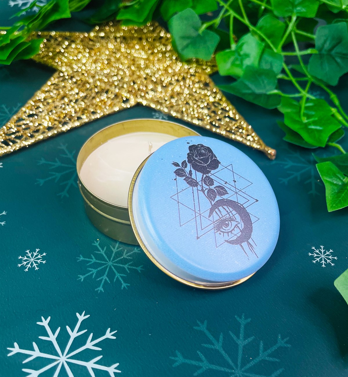 Tarot Gül Tasarımlı Kokulu Teneke MumgiftmodaGmmum0014