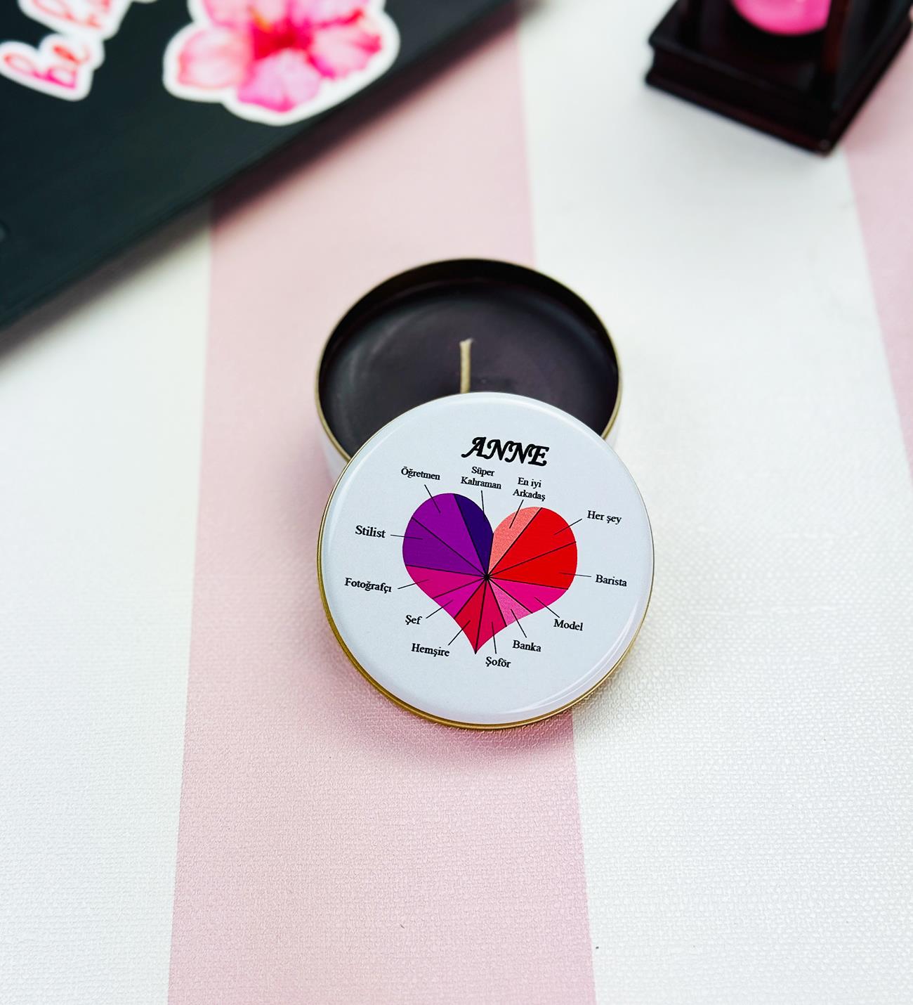 Süper Anne Tasarımlı Kokulu Teneke MumgiftmodaGmmum0043