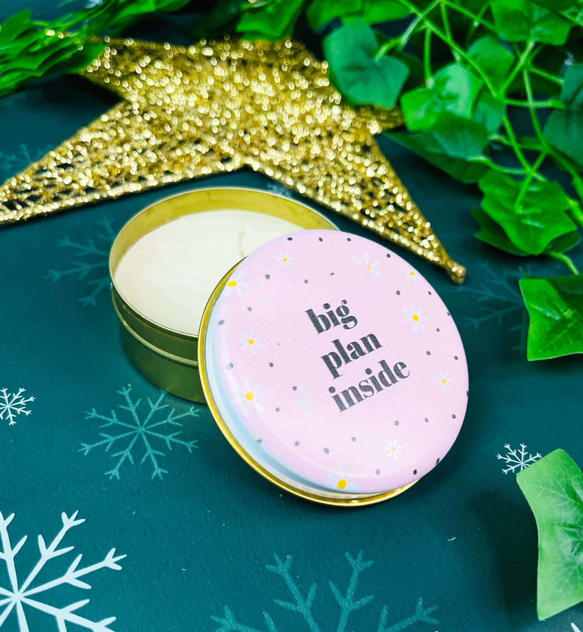 Papatya Tasarımlı Kokulu Teneke MumgiftmodaGmmum0023