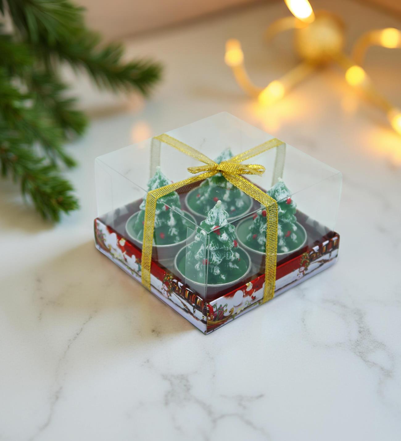 4'lü Yılbaşı Temalı Dekoratif Mum SetigiftmodaBM-1728