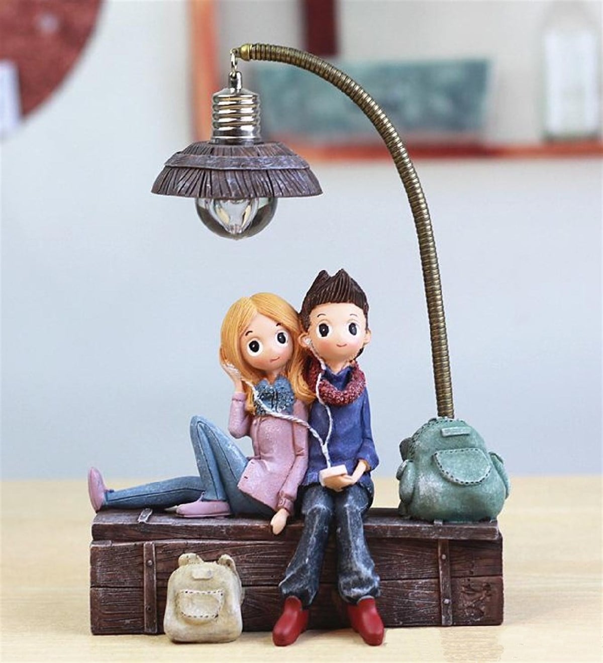 Mutluluk Dolu Sandıkta Oturan Aşıklar Biblosu IşıklıGiftmodagm-1245-model-1