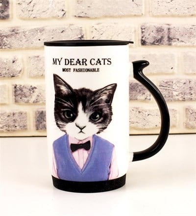 My Dear Cats Silikon Kapaklı Kupa Bardak