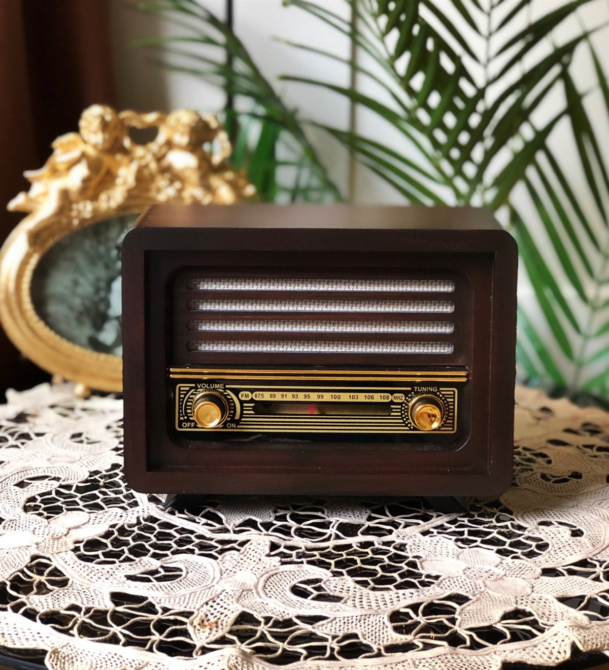 Nostaljik Alaturka Laleli Ahşap Radyo