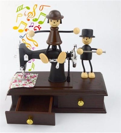 Nostaljik Dikiş Makinesi Görünümlü Müzik Kutusu