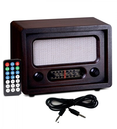 Nostaljik Görünümlü Ahşap Radyo