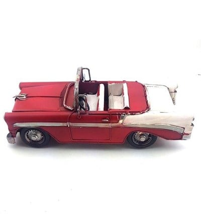 Nostaljik Metal Kırmızı Chevrolet