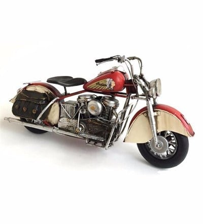Nostaljik Metal Kırmızı Indian Motor