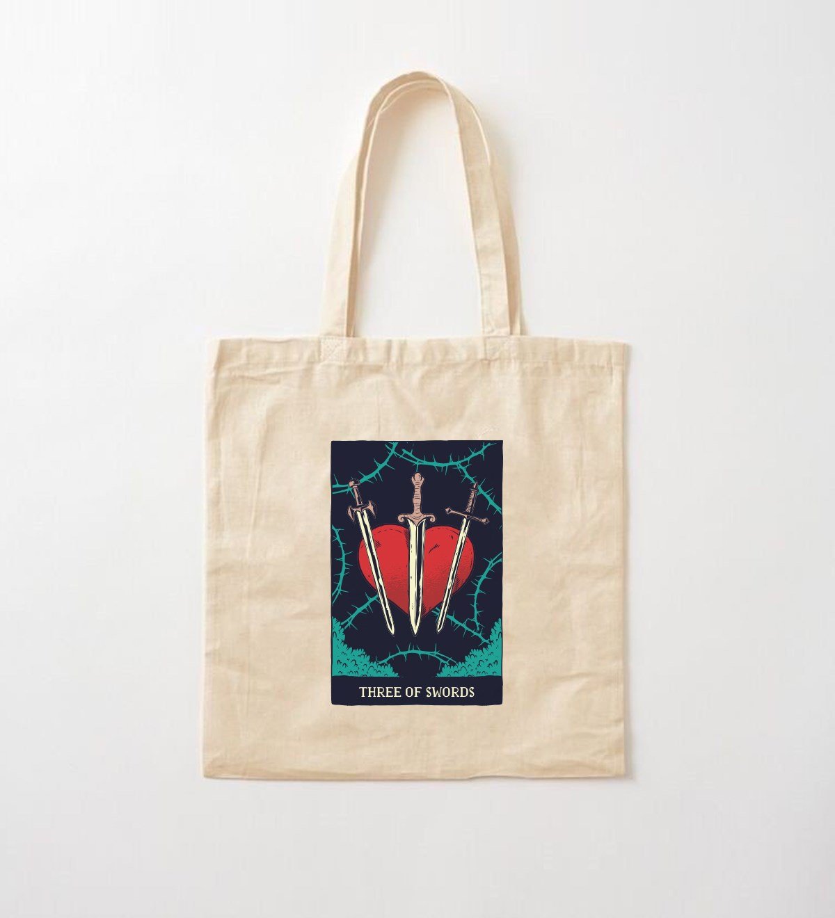 Three Of Swords Tasarımlı Bez ÇantagiftmodaGmcnt100039