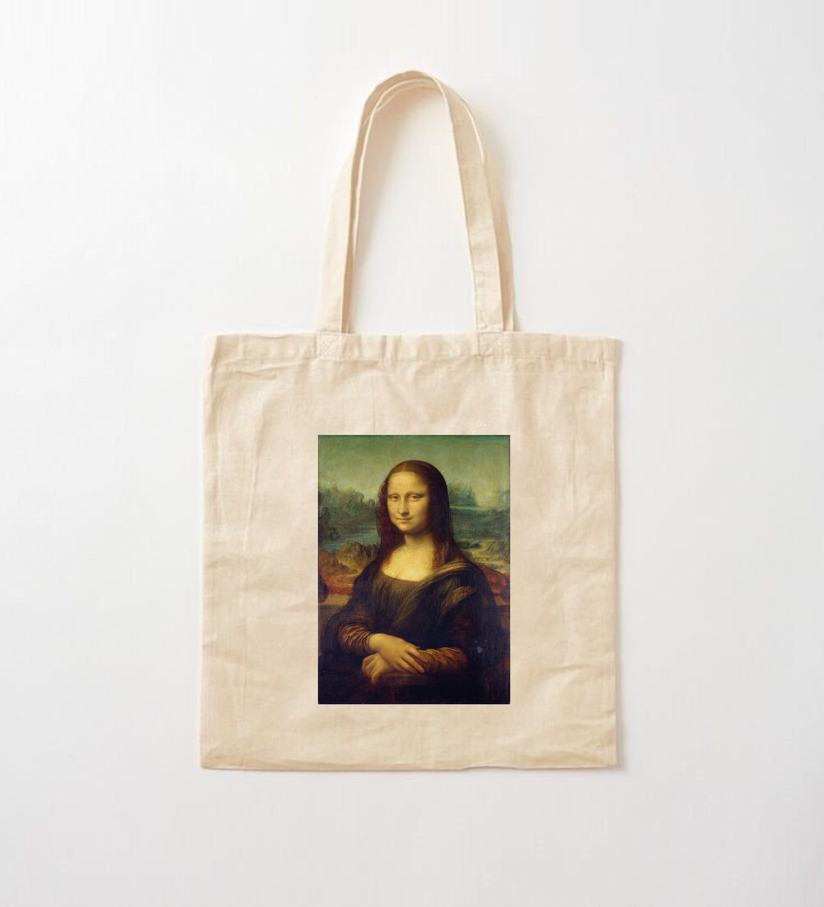 Mona Lisa Tasarımlı Bez ÇantagiftmodaGmcnt100023
