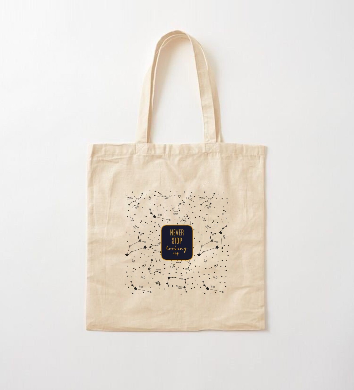 Yıldız Haritası Tasarımlı Bez ÇantagiftmodaGmcnt100041