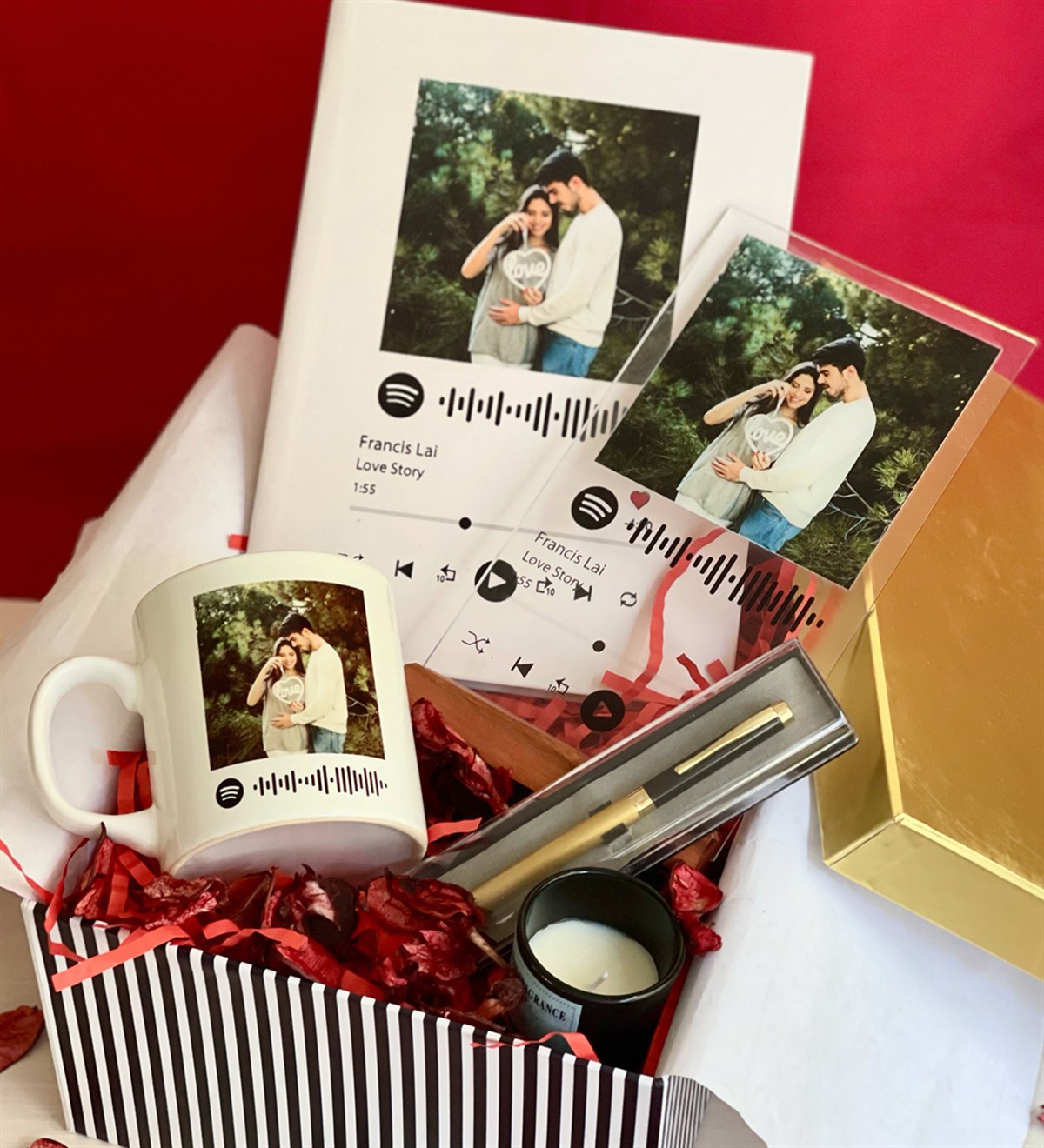 Özelleştirelebilir Spotify Sevgiliye Hediye SetiGiftmodaGmhs100164