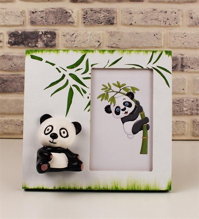 Panda Kabartmalı Tasarım Fotoğraf Çerçevesi