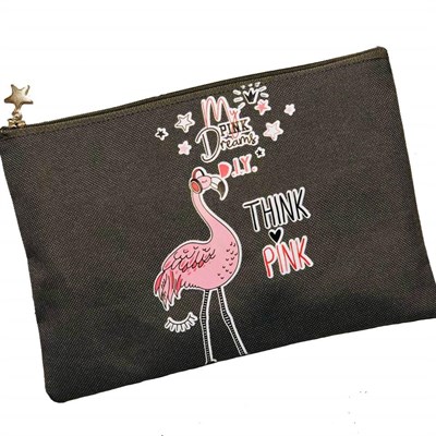 Pink Flamingo Kumaş Çanta