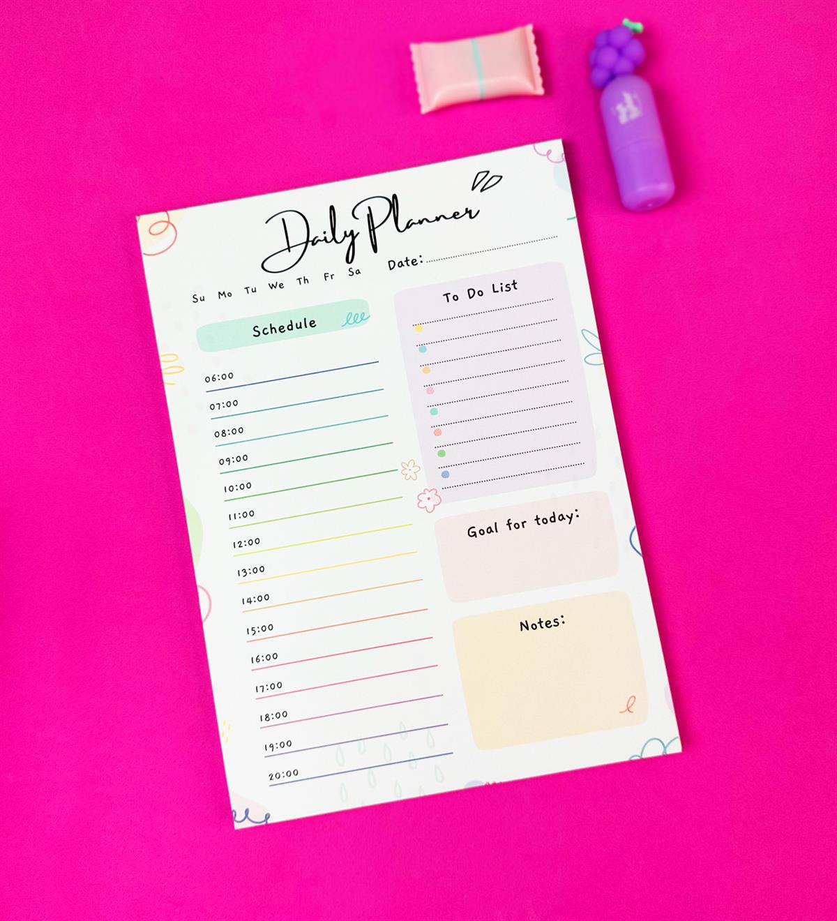 Daily Planner Klavye Önü Haftalık PlanlayıcıgiftmodaBAM-1031-1	