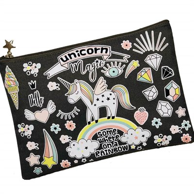 Rainbow Unicorn Kumaş Çanta