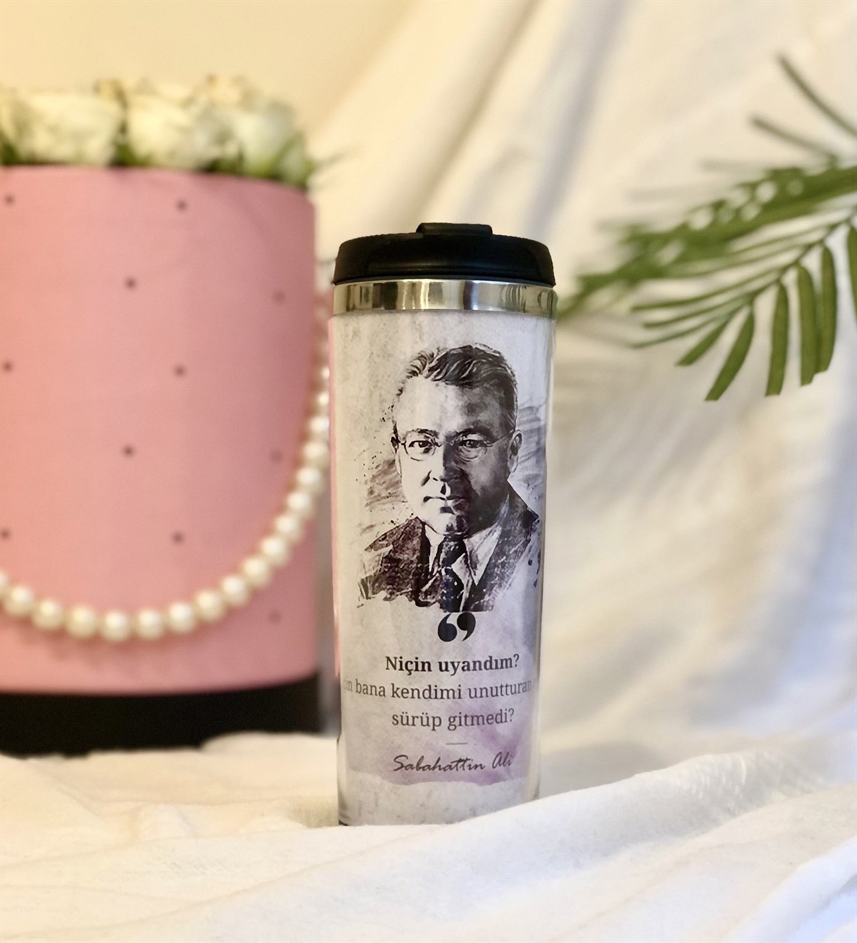 Sabahattin Ali Tasarımlı TermosGiftmodaSabahattin-Ali-Termos