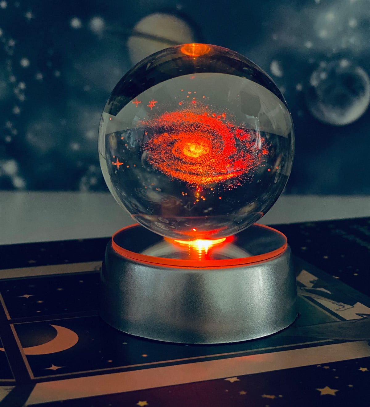 Samanyolu Galaxy Işıklı Cam KüreGiftmodaGM-3003
