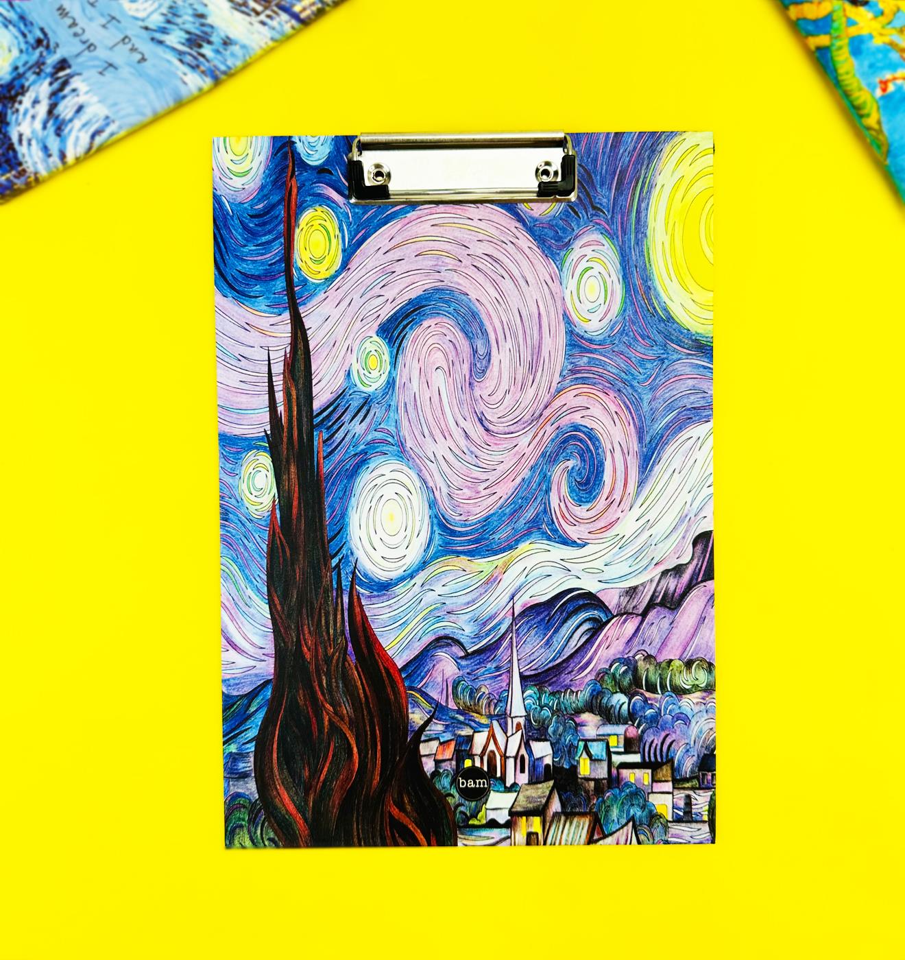 Van Gogh Yıldızlı Gece Tasarımlı SekreterlikgiftmodaBAM-1132	