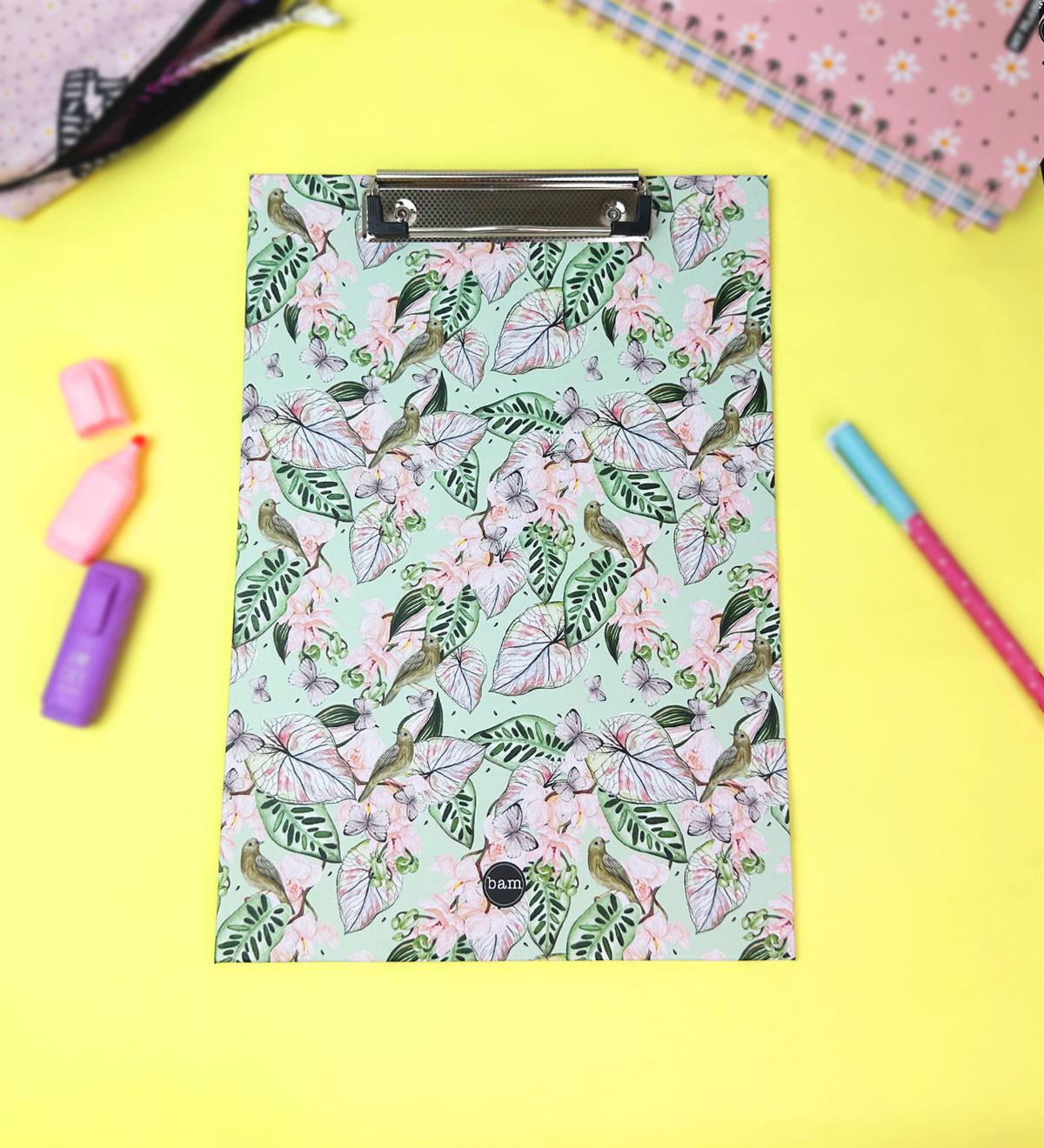 Yeşil Yapraklı Tasarımlı SekreterlikgiftmodaBAM-1019-5