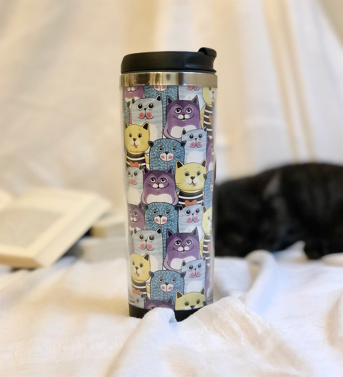 Sevimli Kediler Tasarımlı 400 Ml Mug BardakGiftmodaGmmg100026	