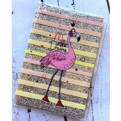 Simli Not Defteri Flamingo-Müzik