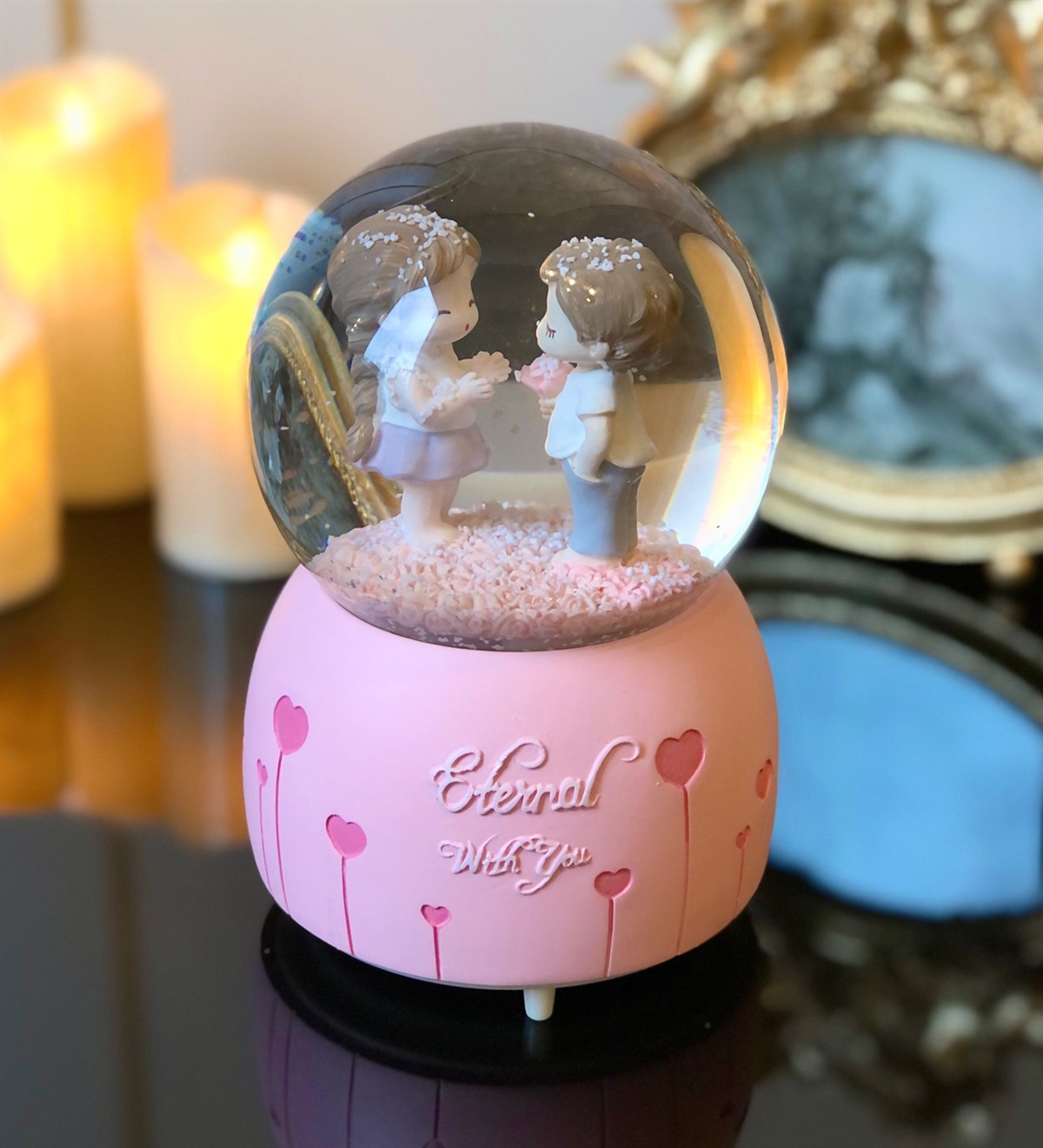 Sonsuz Aşka Büyük Boy Kar KüresiGiftmodaGm4105-B