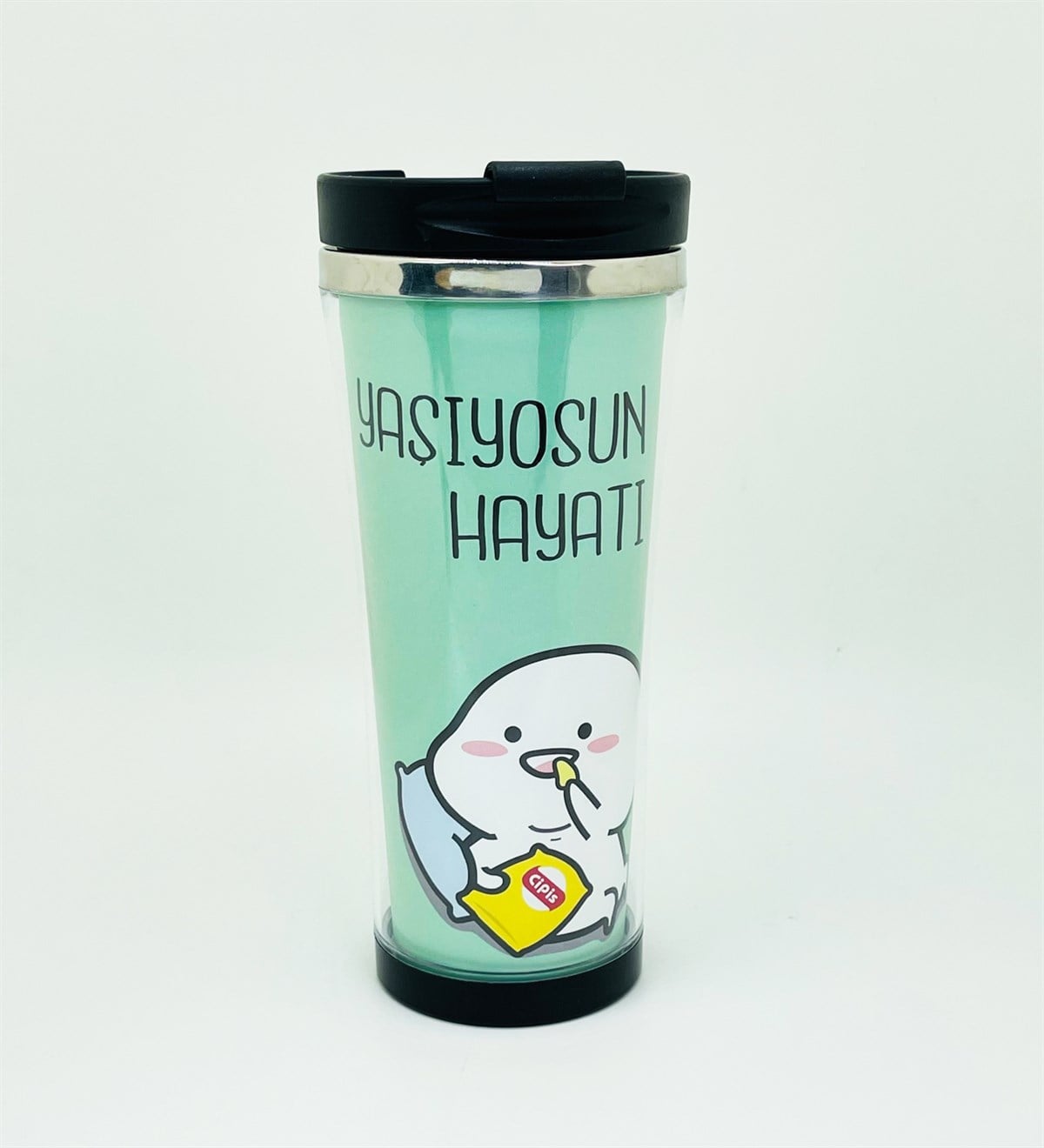 Yaşıyosun Bu Hayatı Tasarımlı 400 Ml Kağıt TermosgiftmodaGmmg100118