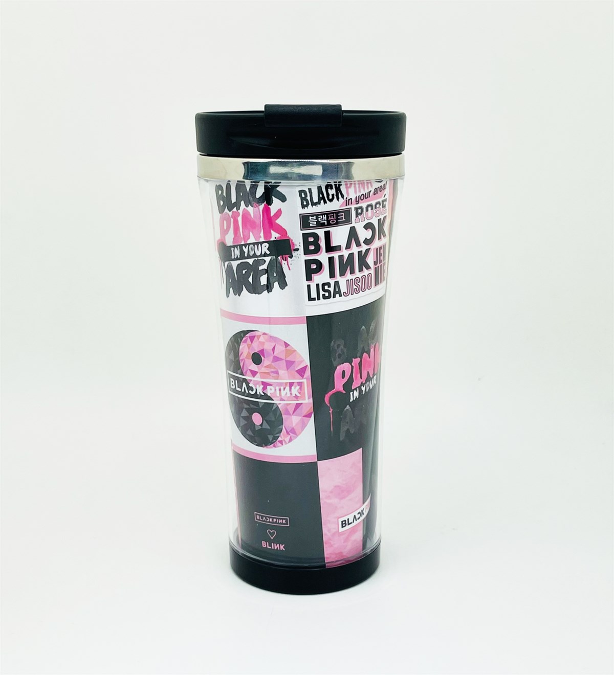 Black Pink Tasarımlı 400 Ml Termos Mug Bardak giftmodaGmmg100149	