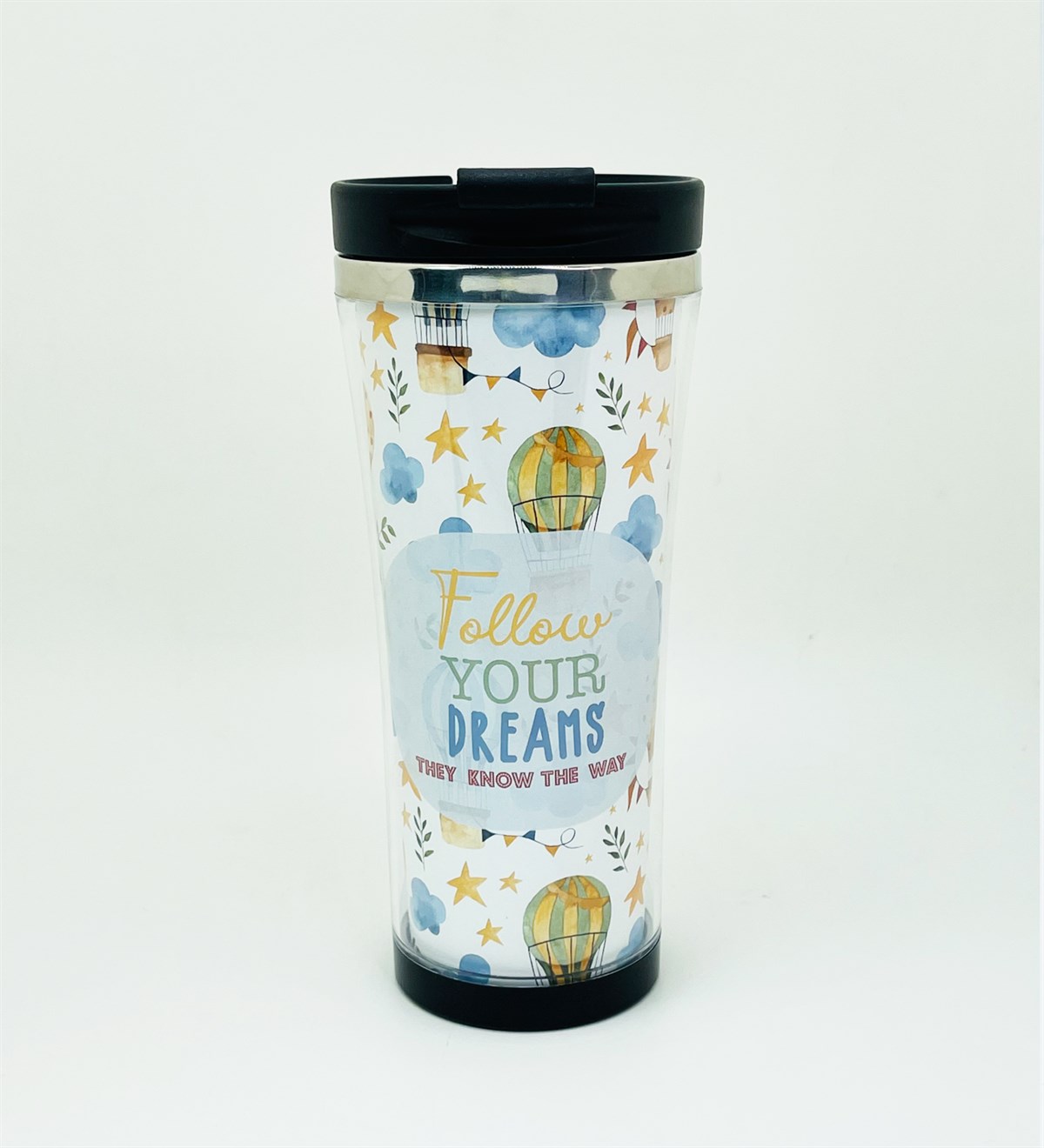 Follow Your Dreams Balon Tasarımlı 400 Ml Termos Mug Bardak giftmodaGmmg100129