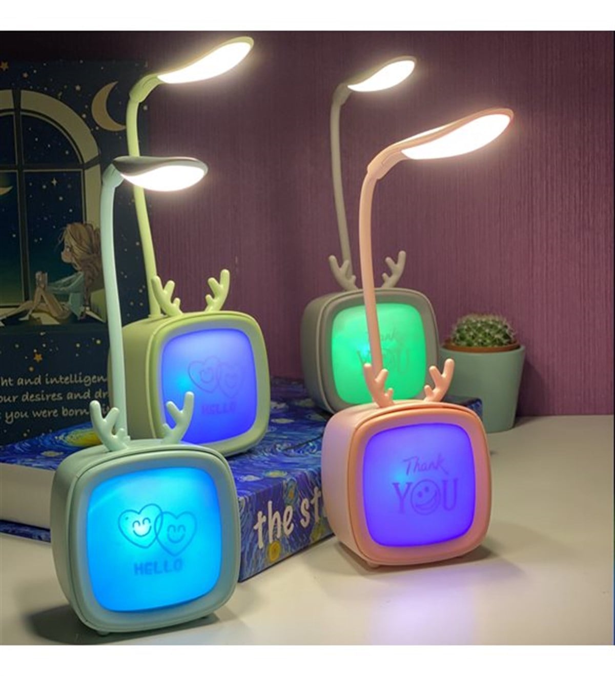 TV Tasarımlı 2 Kademeli Şarjlı Masa LambasıGiftmodaGM-4033