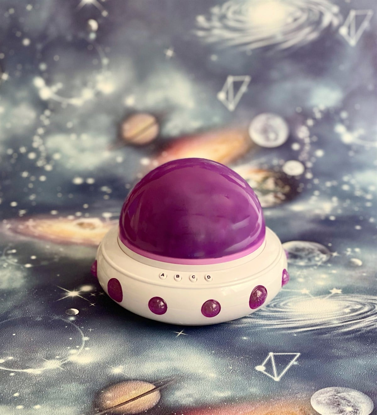 Ufo Müzikli Prejeksiyon LambaGiftmodaGm4136-Mor