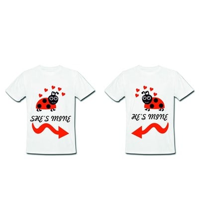 Uğur Böceği Baskılı Tasarım Sevgili Tişört