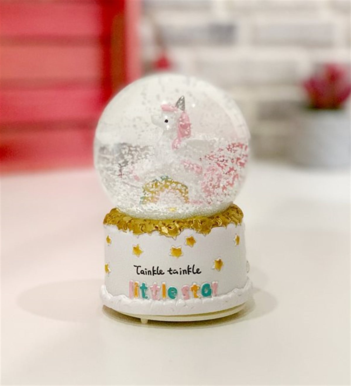 Unicorn Gökkuşağı Orta Boy Kar KüresiGiftmodagm-1285-gokkusağı