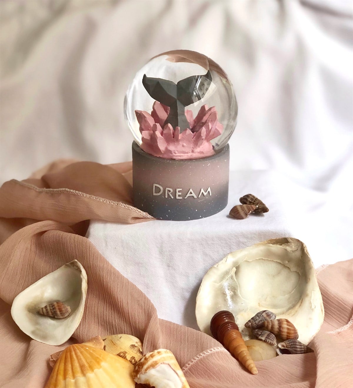 Unicorn ve Deniz Kızı Mini Boy Işıklı Kar KüresiGiftmodaW1072-17AB
