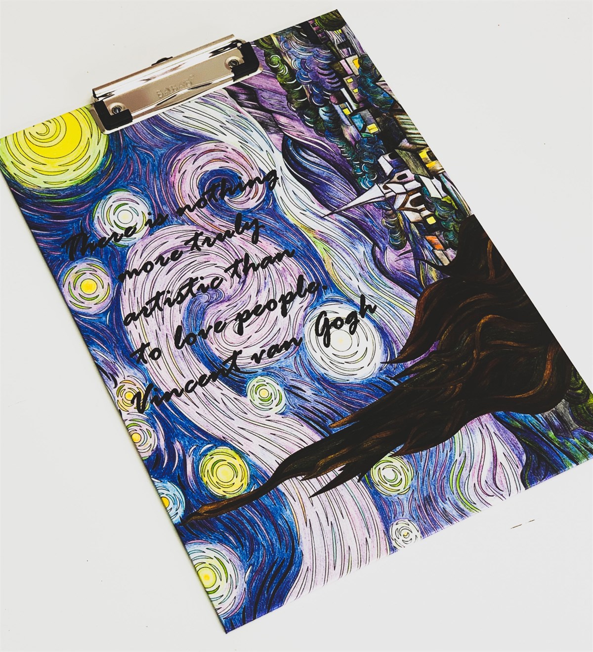 Van Gogh Yıldızlı Gece Tasarımlı SekreterlikGiftmodaYıldızlı-Gece-Sekreterlik