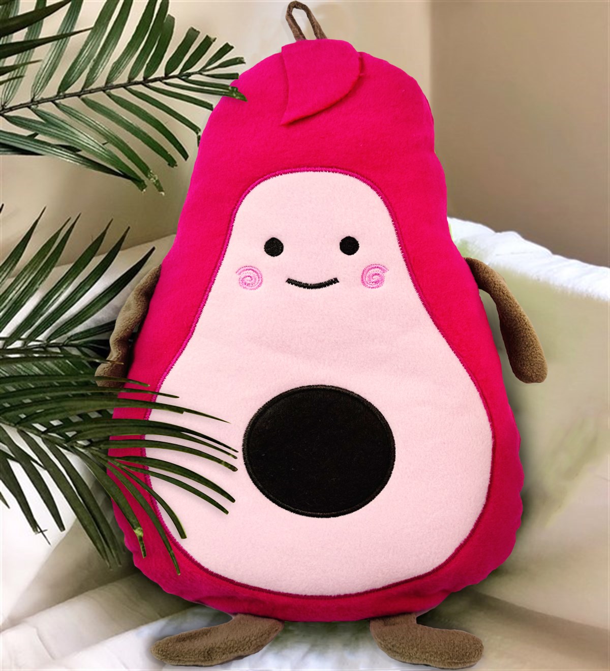 Pembe Avokaado Tasarımlı Peluş YastıkgiftmodaGmy100019